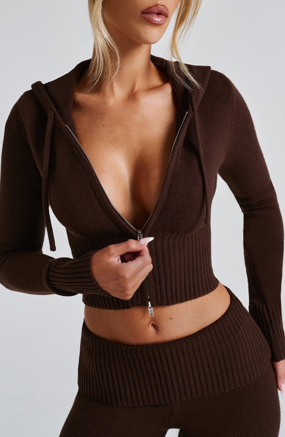 Portia Knit Hoodie Chic