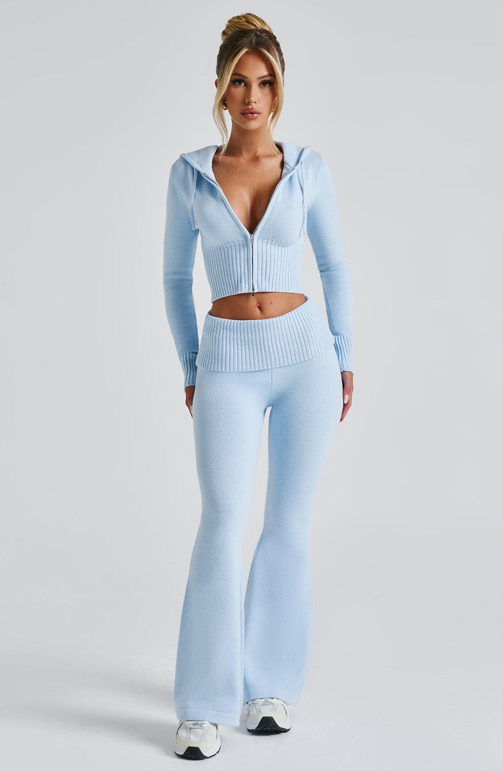 Pantaloni Portia di lana - Azzurro Baby