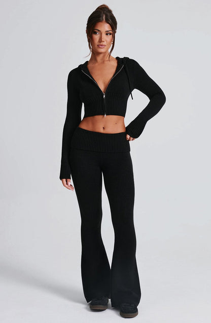 Pantaloni Portia Knit Nero