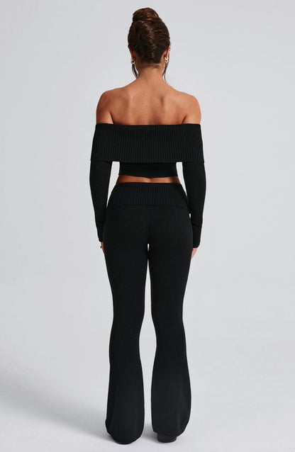 Pantaloni Portia Knit Nero