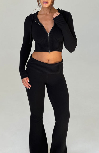 Pantaloni Portia Knit Nero