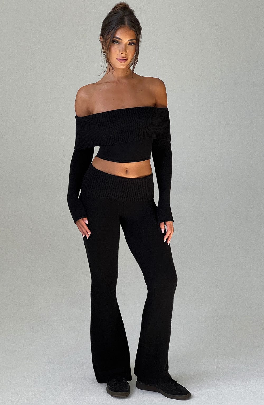 Pantaloni Portia Knit Nero