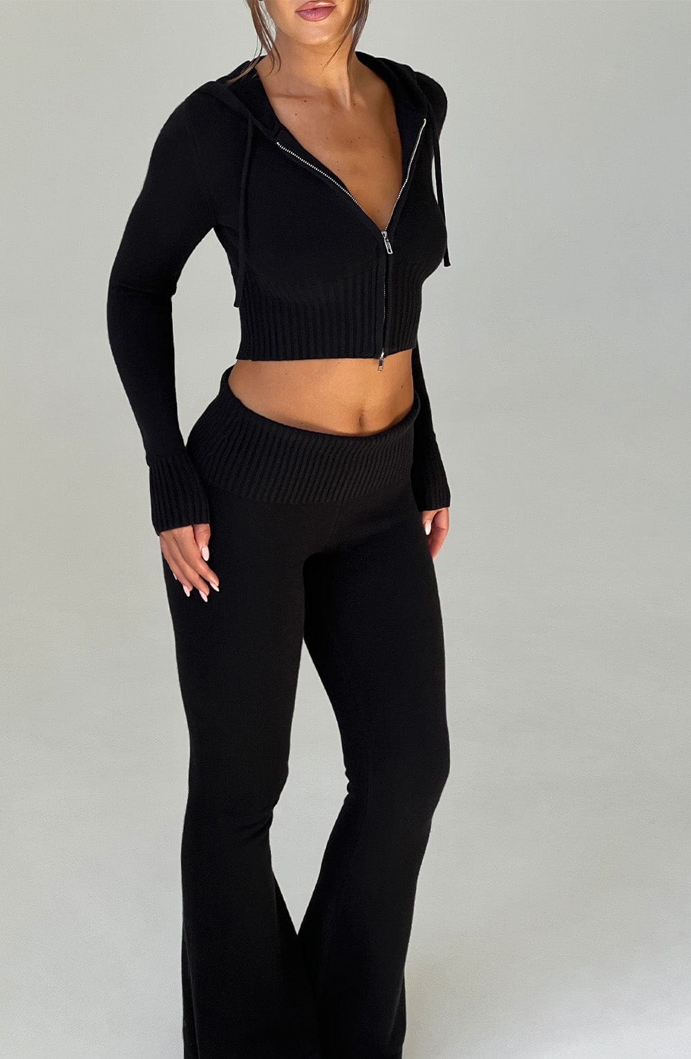 Pantaloni Portia Knit Nero