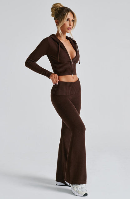 Pantaloni Portia Maglione Cioccolato