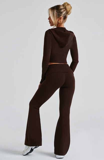 Pantaloni Portia Maglione Cioccolato