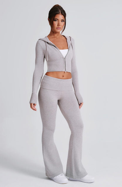 Pantaloni Portia Maglione Grigio Chiaro