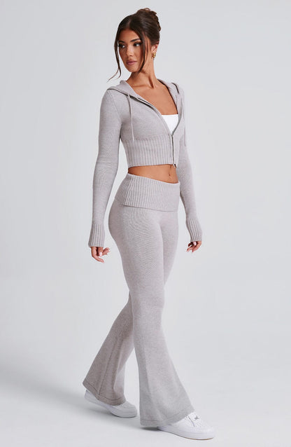 Pantaloni Portia Maglione Grigio Chiaro