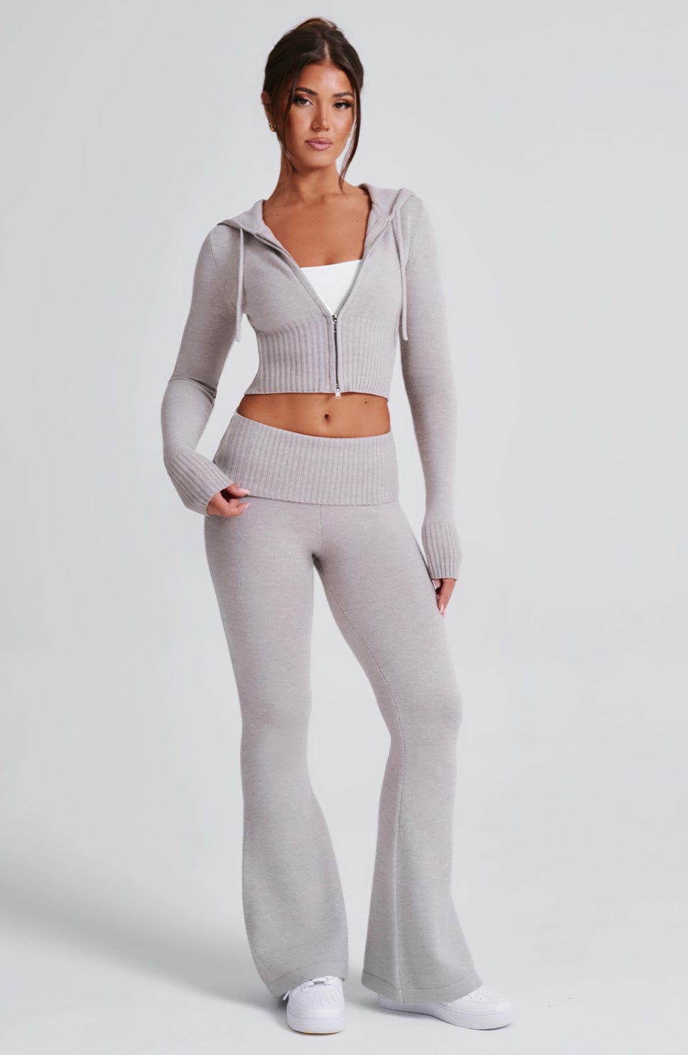 Pantaloni Portia Maglione Grigio Chiaro