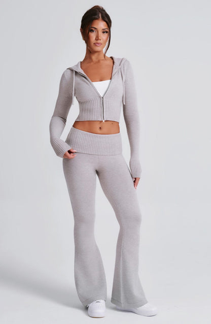 Pantaloni Portia Maglione Grigio Chiaro