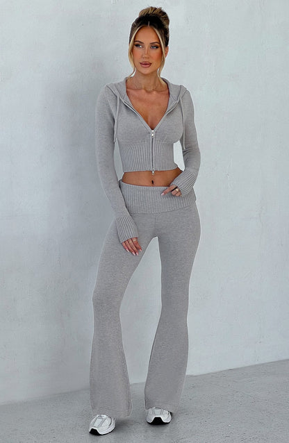 Pantaloni Portia Maglione Grigio Chiaro