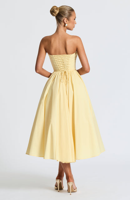 Abito Prim Midi Giallo