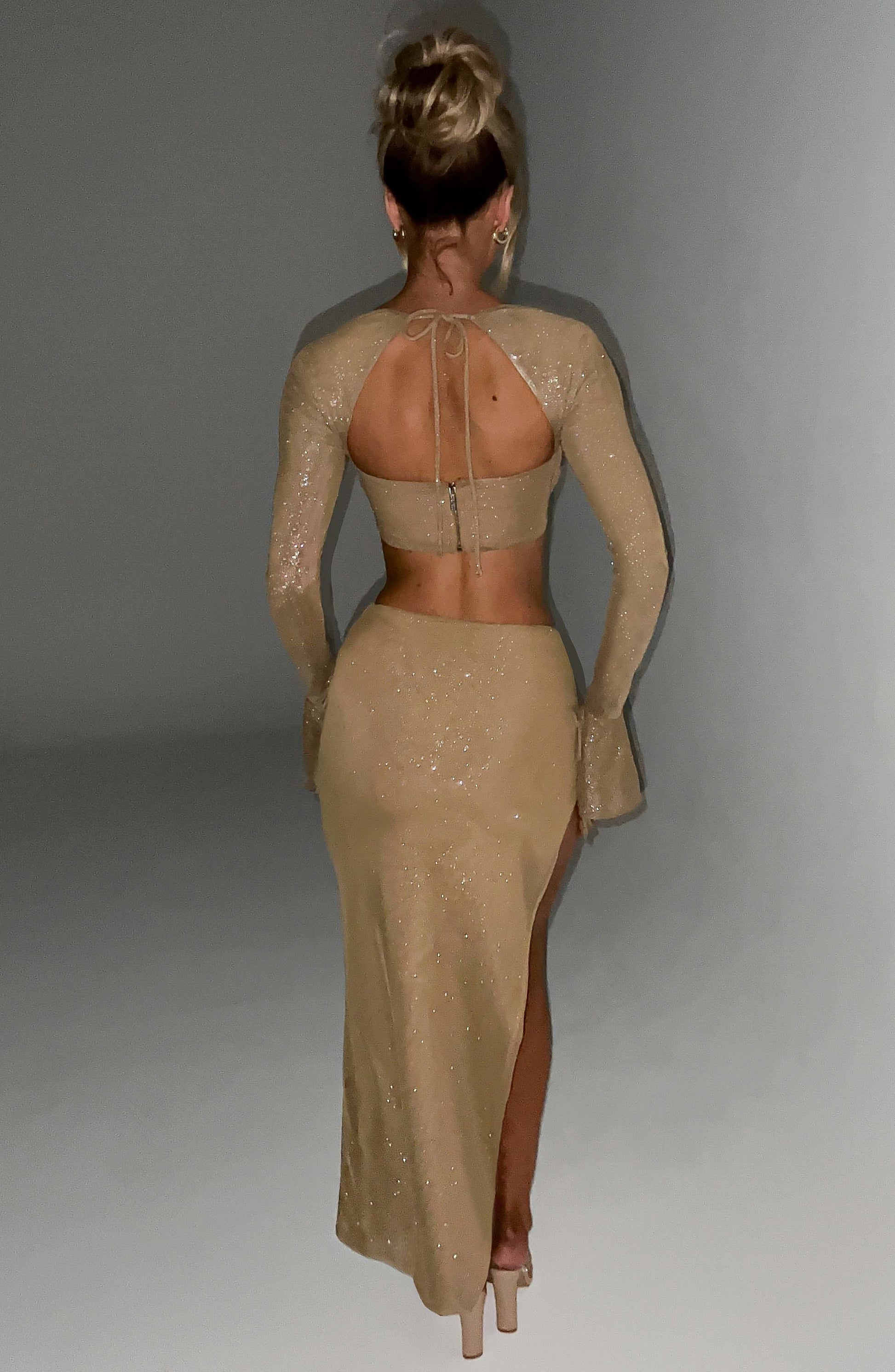 Top Priscilla Oro Sparkle Donna