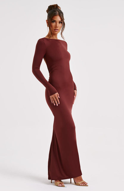 Abito Maxi da Donna Marrone