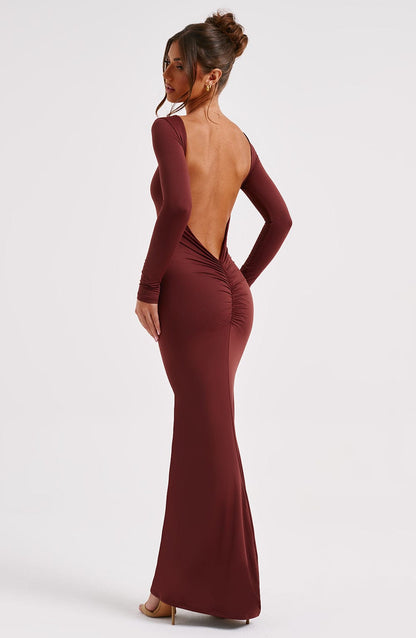 Abito Maxi da Donna Marrone