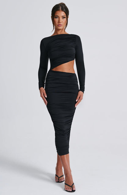 Vestito Nero Midi Rylee