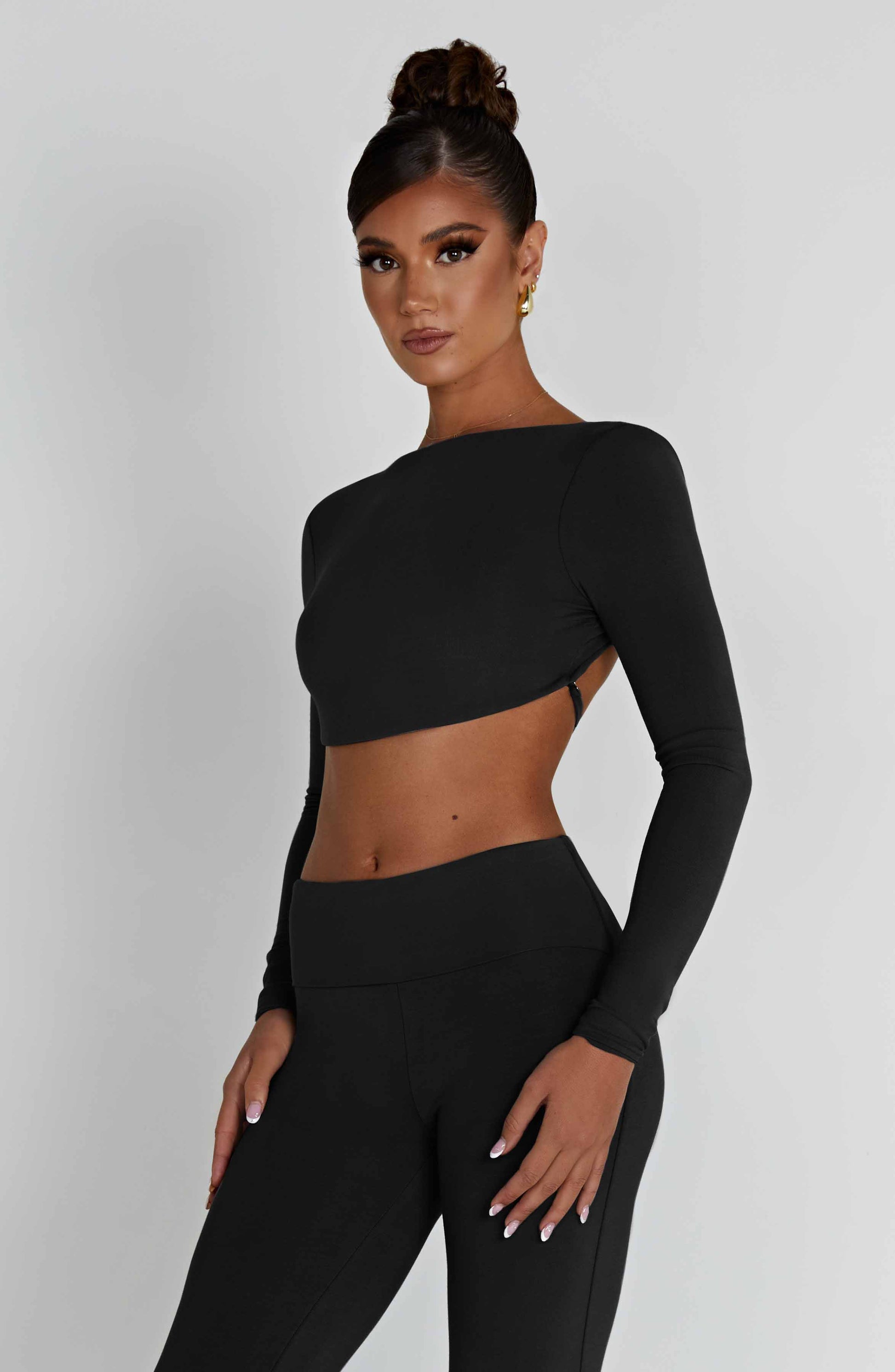 Sahra Top Nero Moda Donna