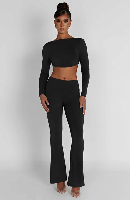 Sahra Top Nero Moda Donna