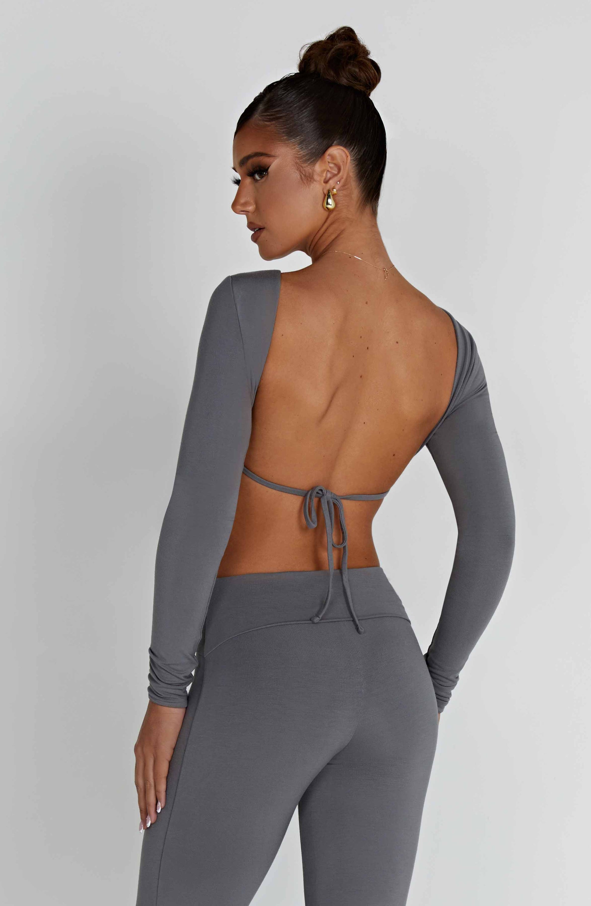 Sahra Top Charcoal Luxury