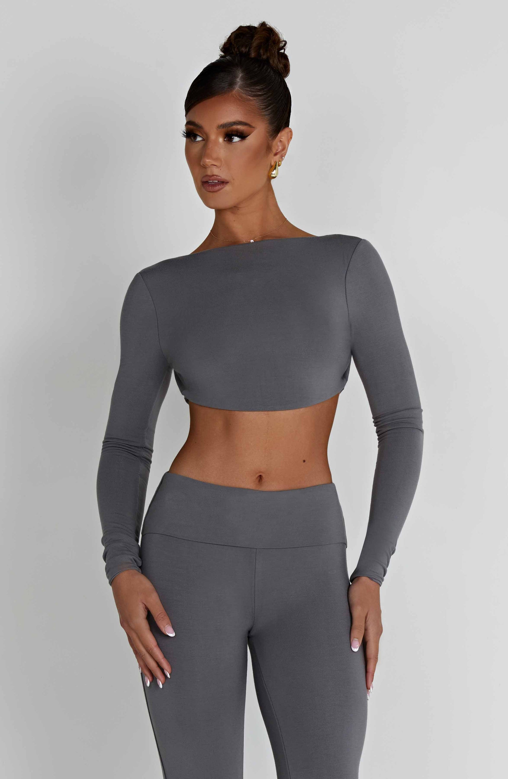 Sahra Top Charcoal Luxury