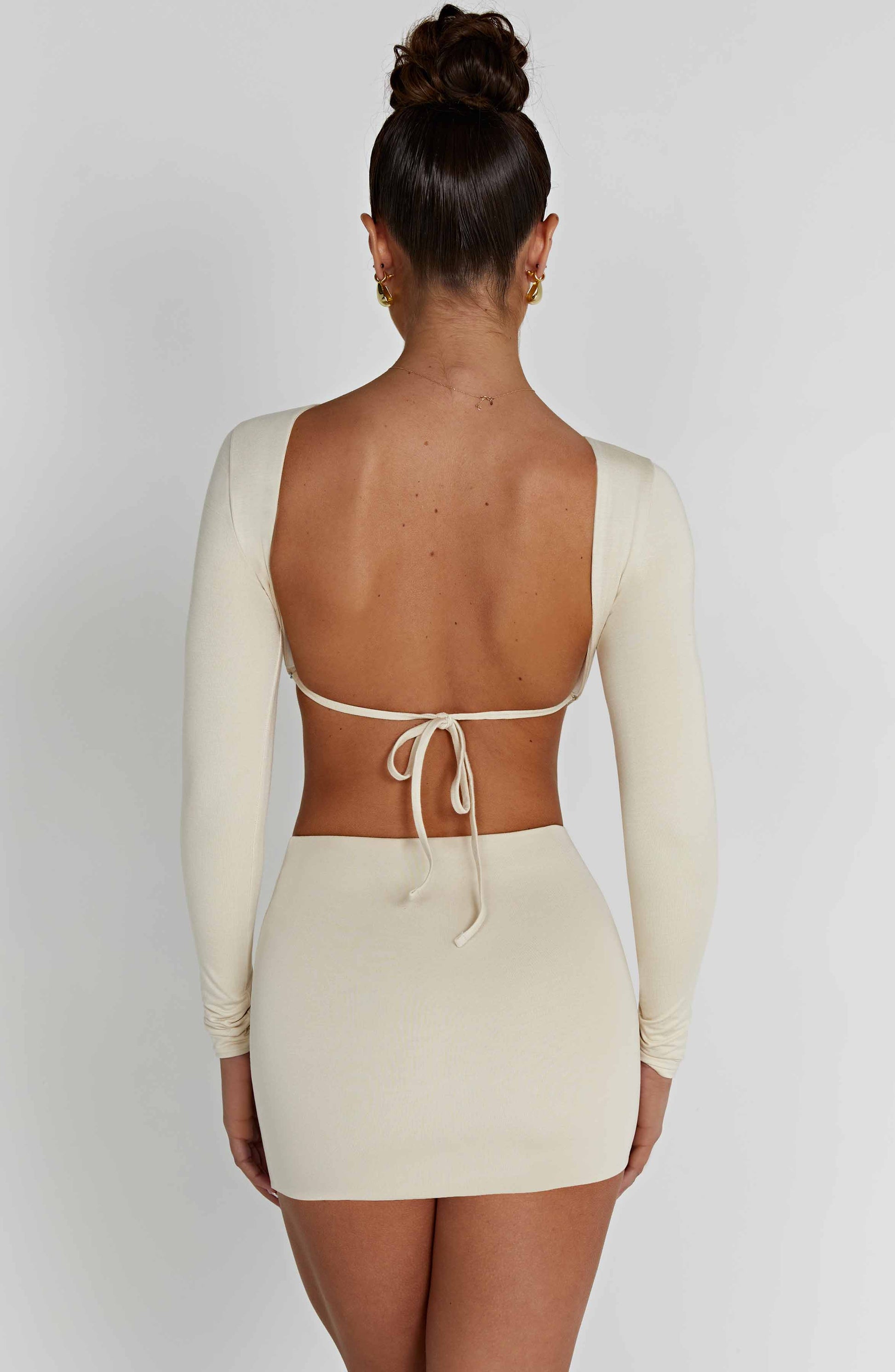 Top Sahra Cream Moda Donna