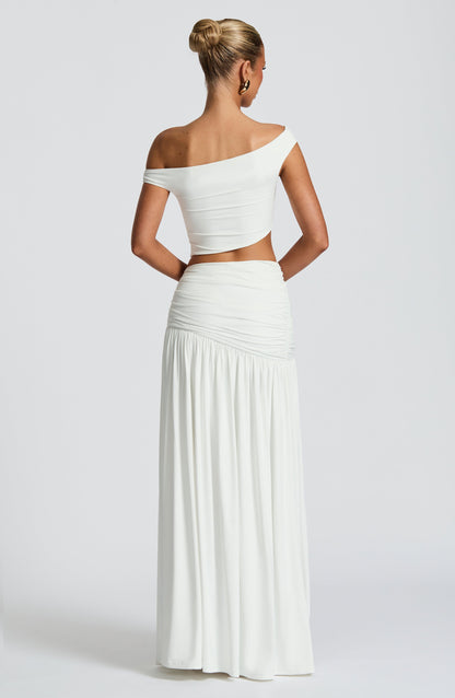 Saira Maxi Skirt Bianco