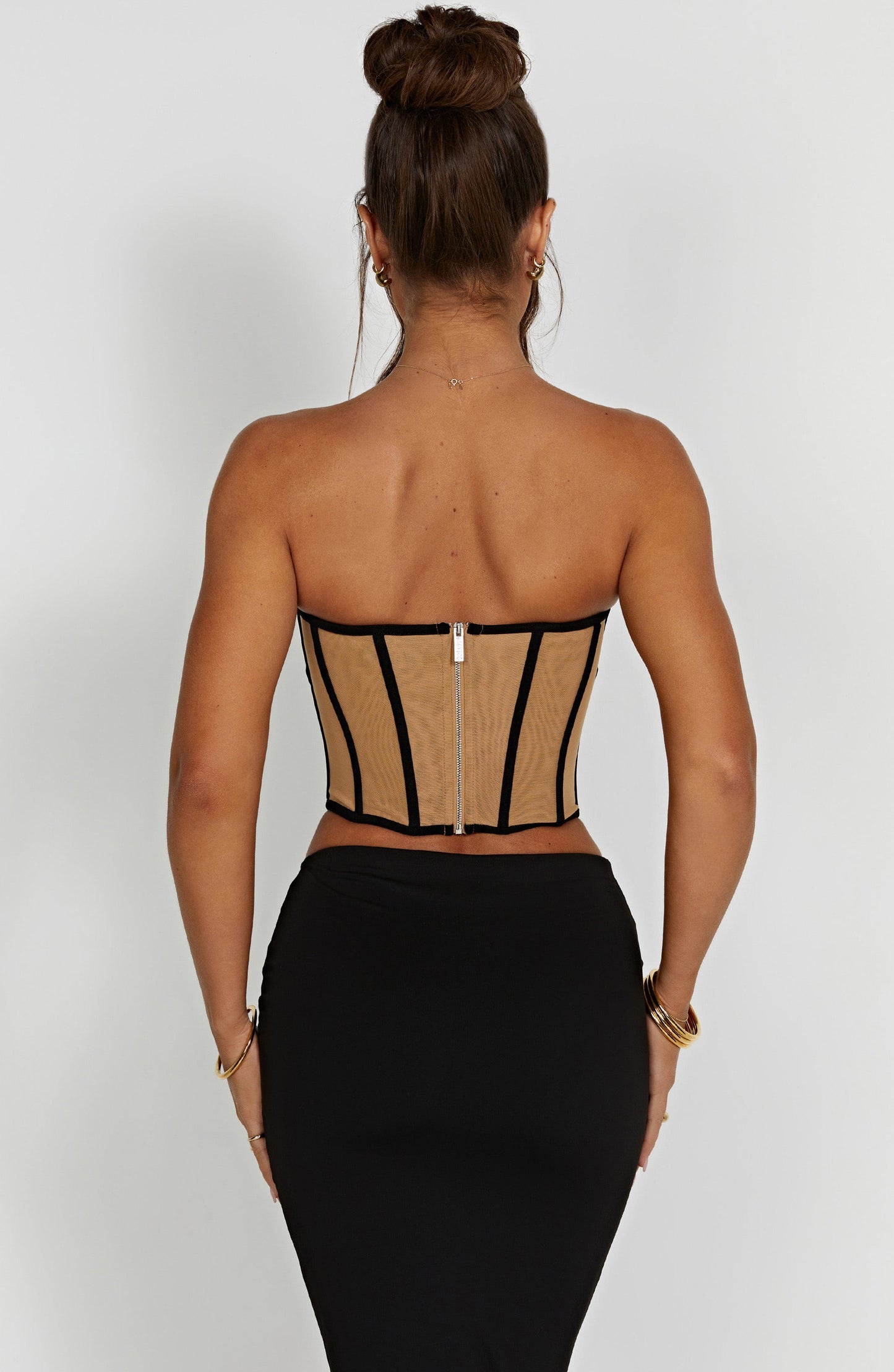 Santanna Corset in Nero/Nudo