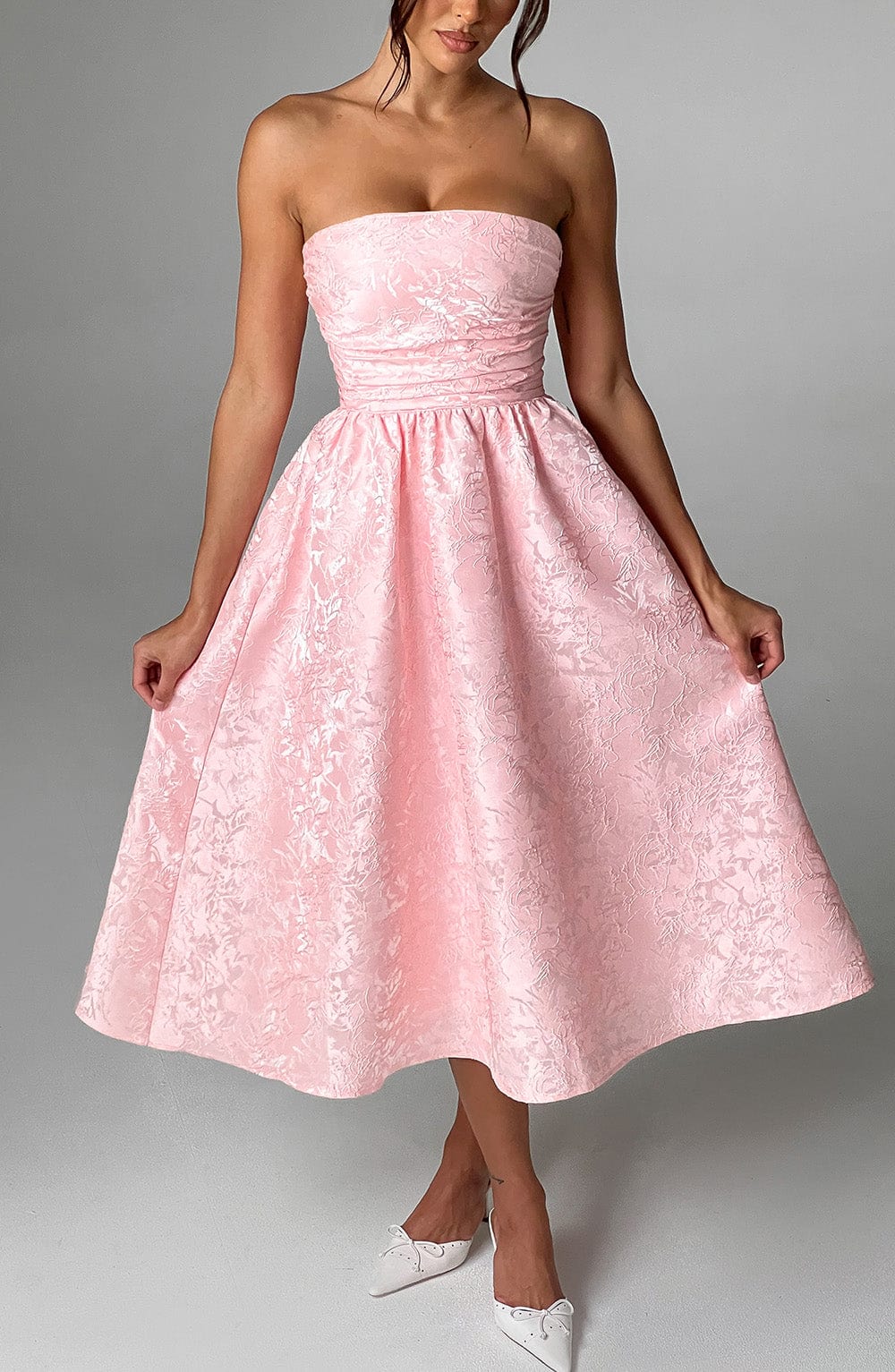 Vestito Midi Rosa
