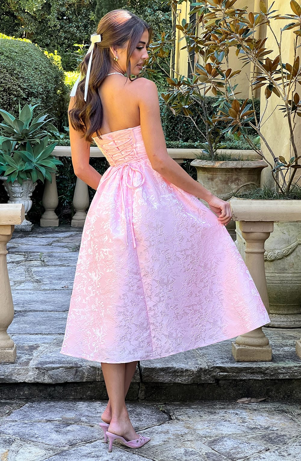 Vestito Midi Rosa