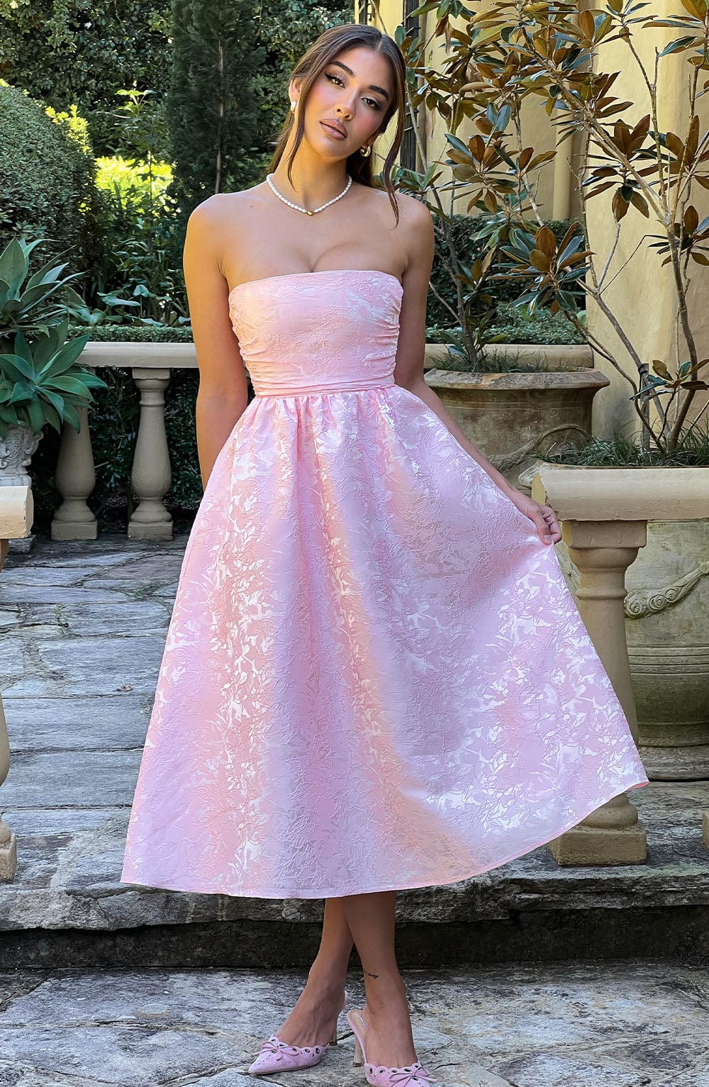 Vestito Midi Rosa