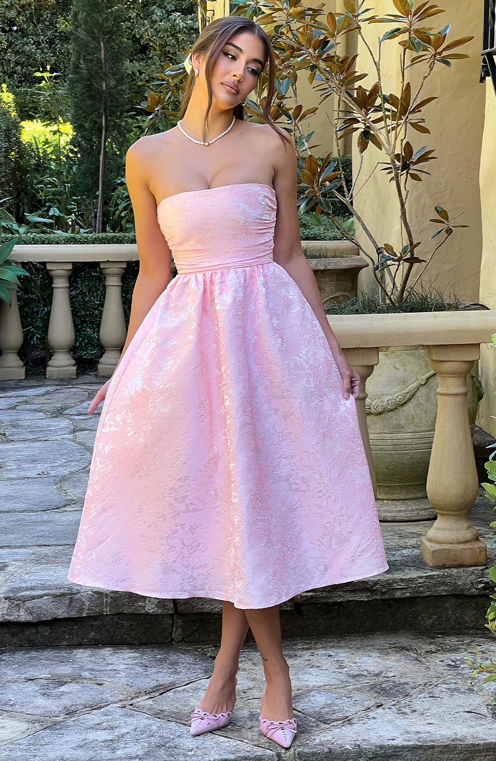 Vestito Midi Rosa