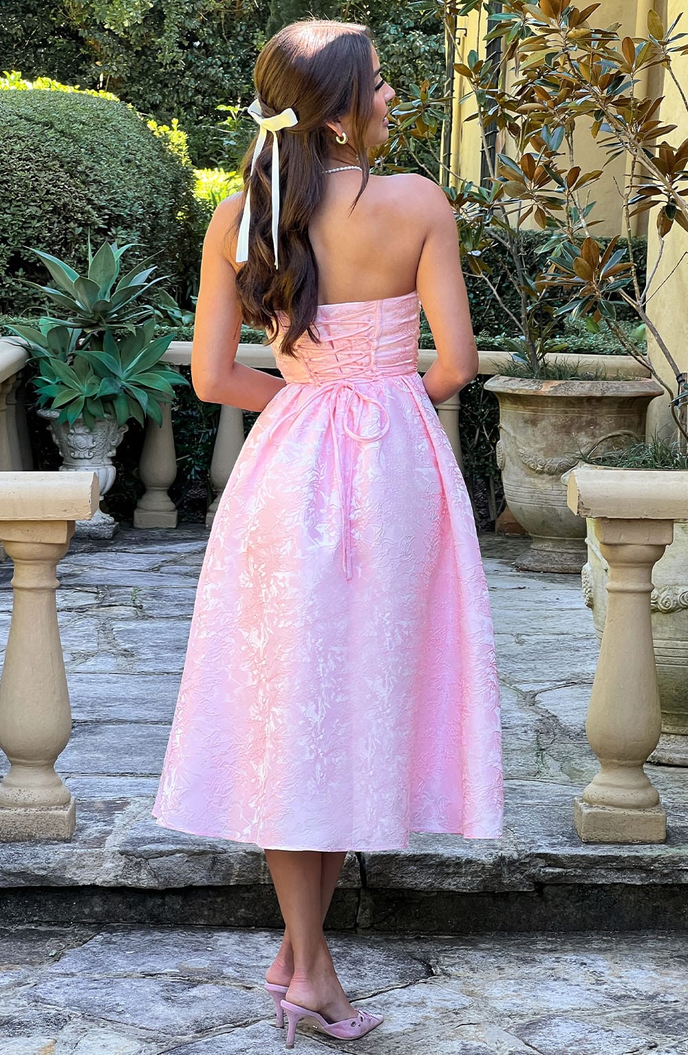 Vestito Midi Rosa