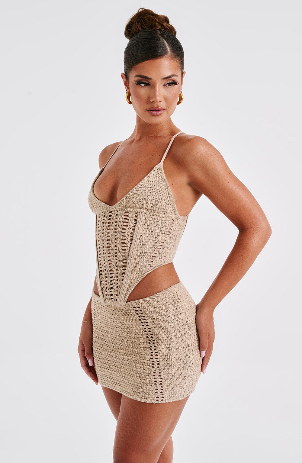 Top Beige Crochet