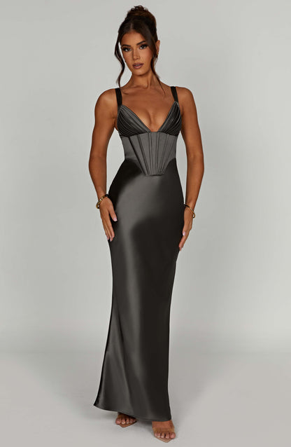 Abito Maxi Shae Charcoal