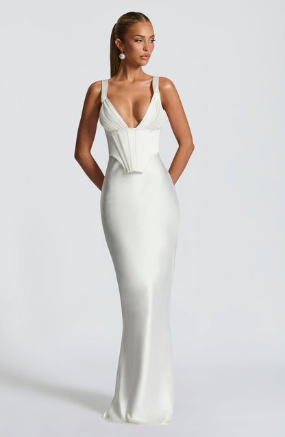 Shae Maxi Dress Abito da Sera in Avorio