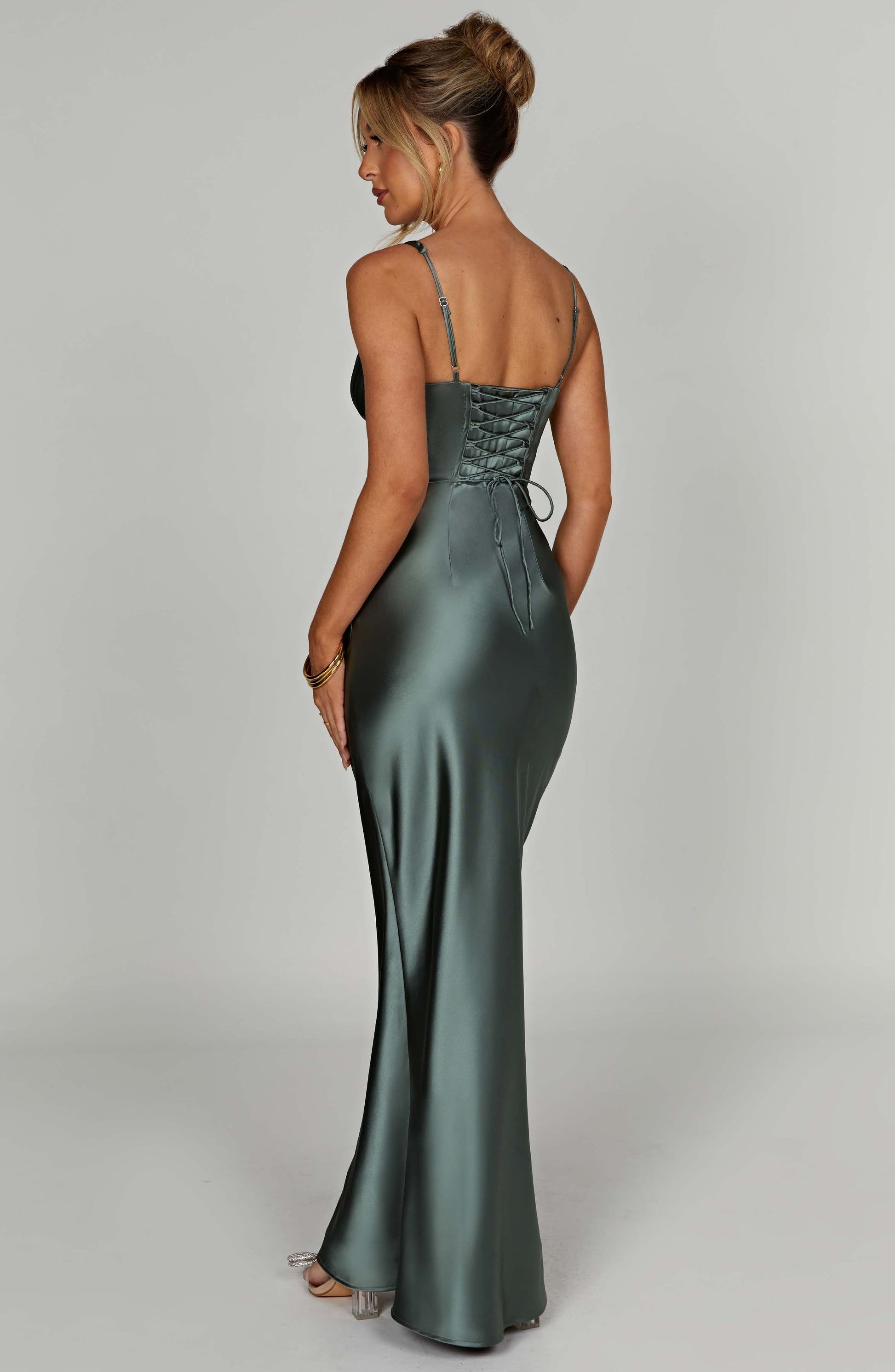 Abito Maxi Femminile Verde