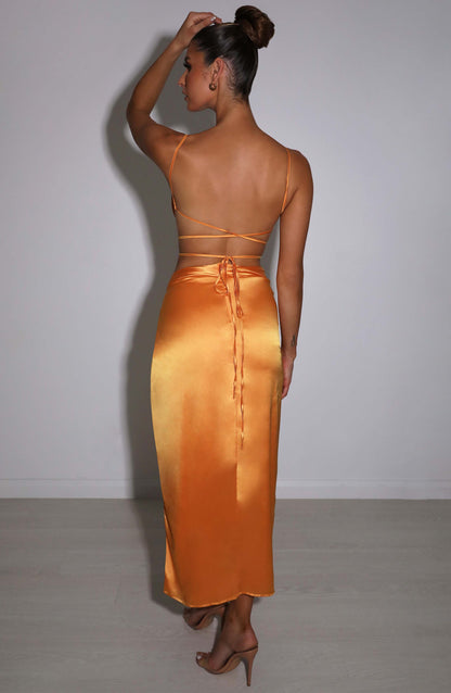 Gonna Maxi Sienna Arancione
