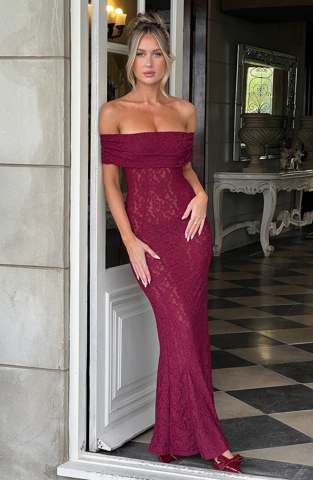 Abito Maxi Stephanie - Borgogna