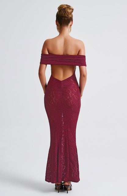Abito Maxi Stephanie - Borgogna