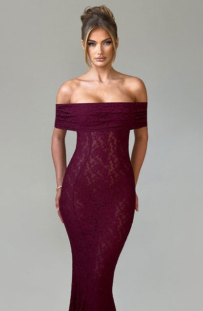 Abito Maxi Stephanie - Borgogna