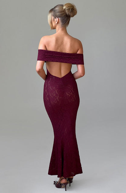 Abito Maxi Stephanie - Borgogna
