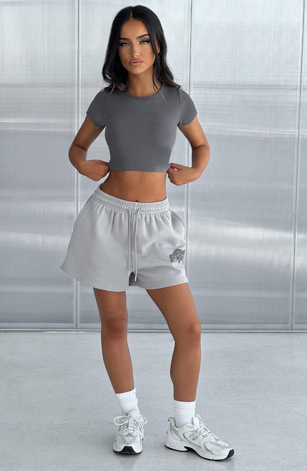 Maglia Studio Manica Corta Carbone