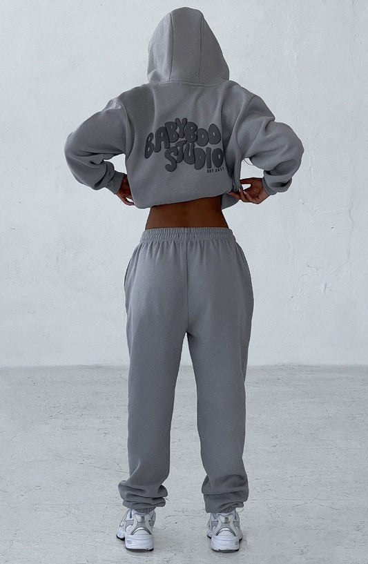 Pantaloni Da Studio Grigio/Carbone