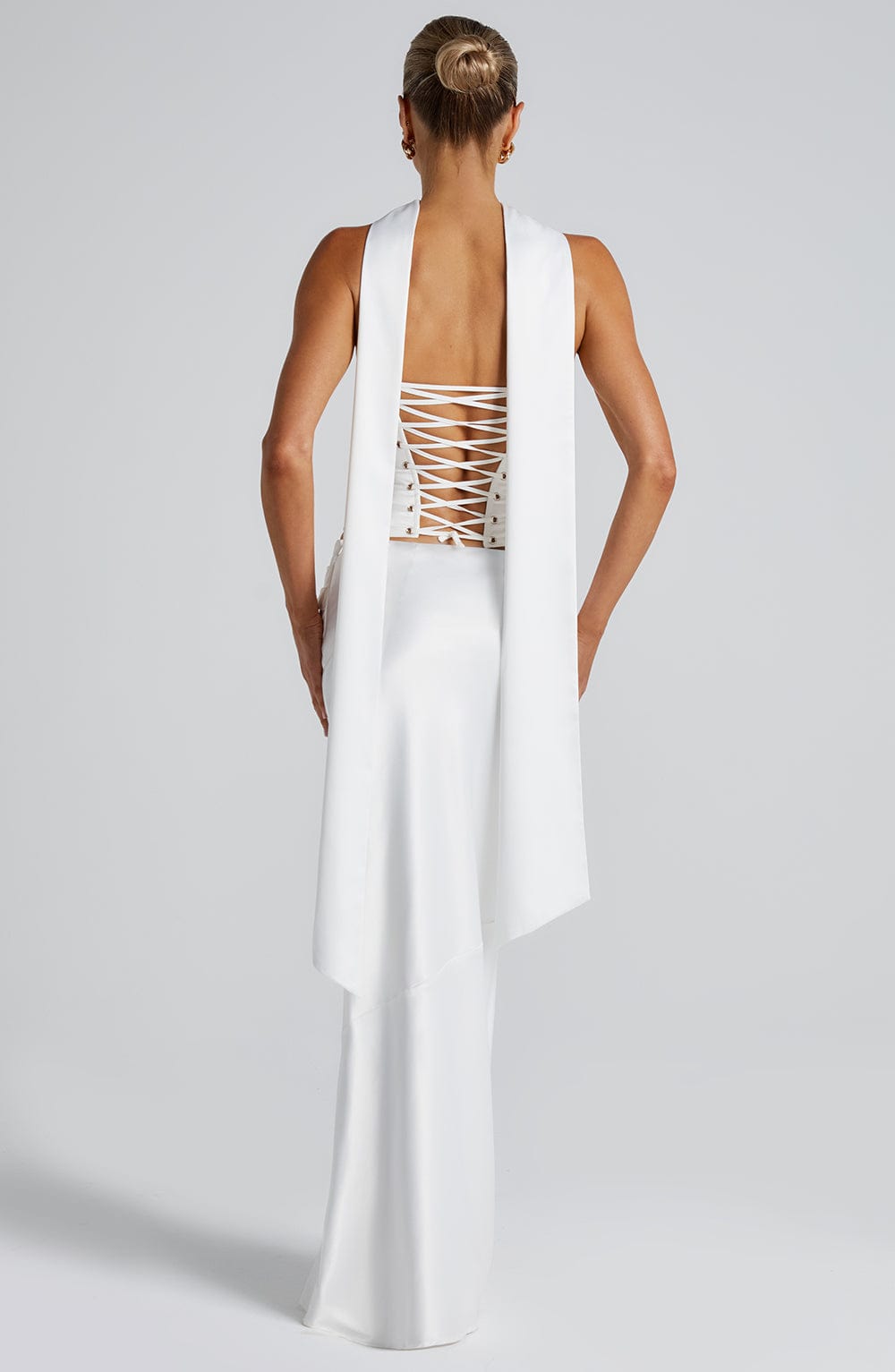 Sciarpa di seta ivory