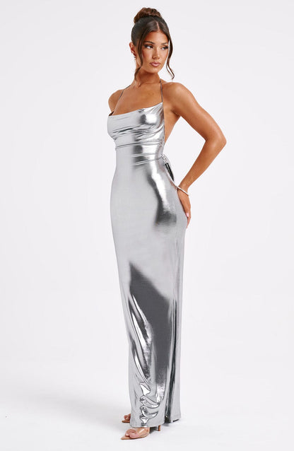 Talisa Maxi Dress Gunmetal