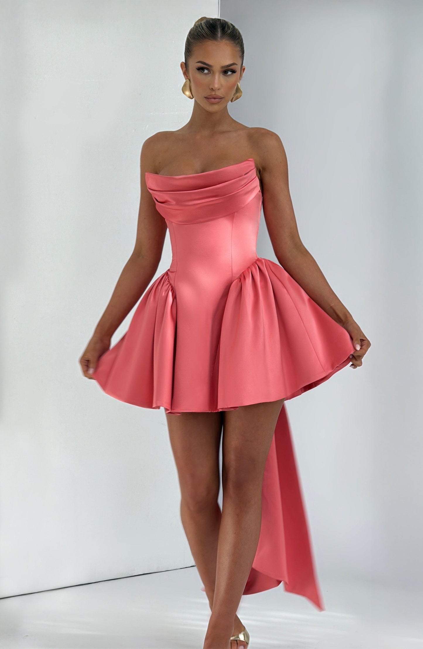 Abito Mini Rosa Corallo
