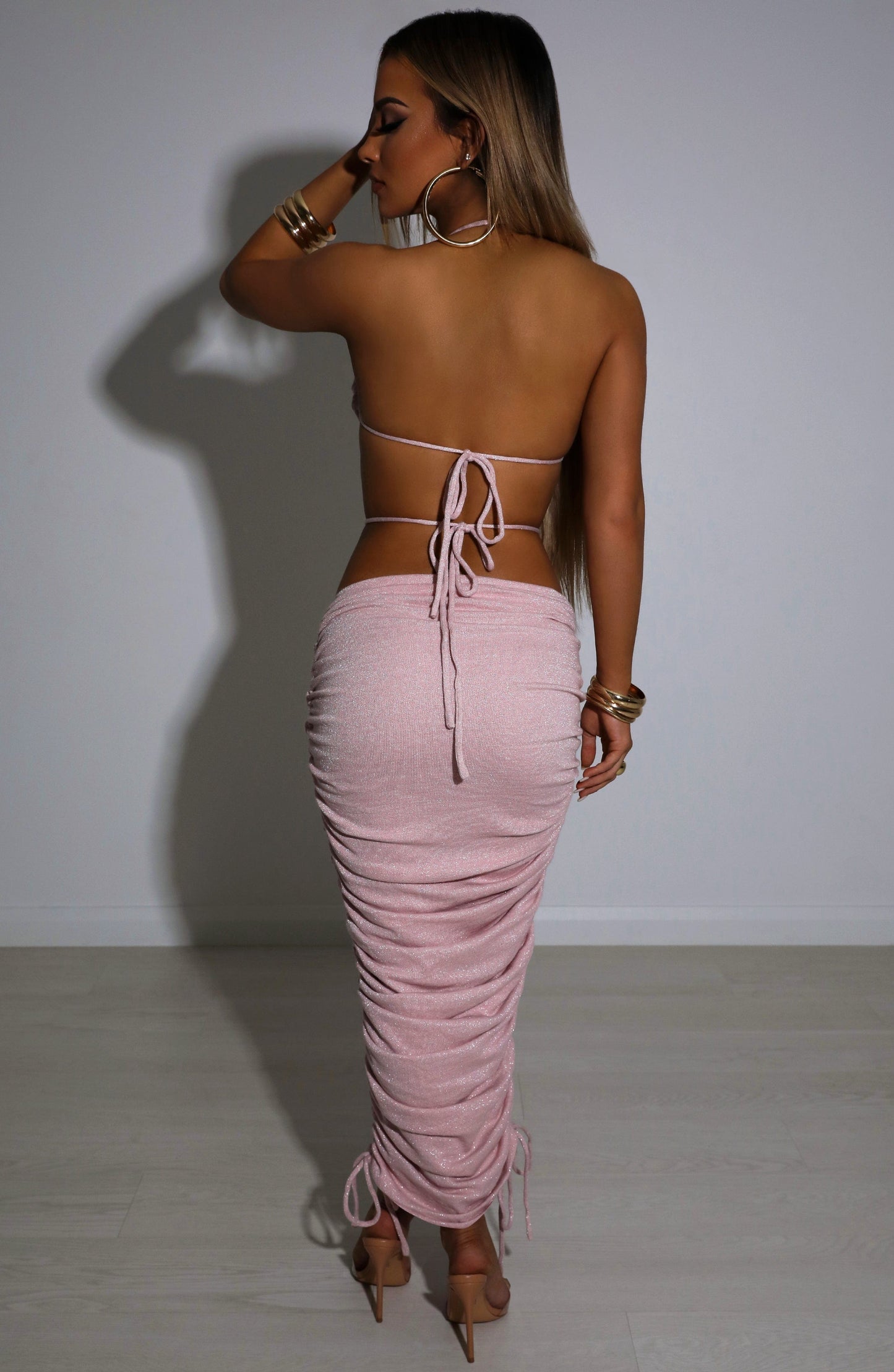 Gonna Maxi Rosa Brillante