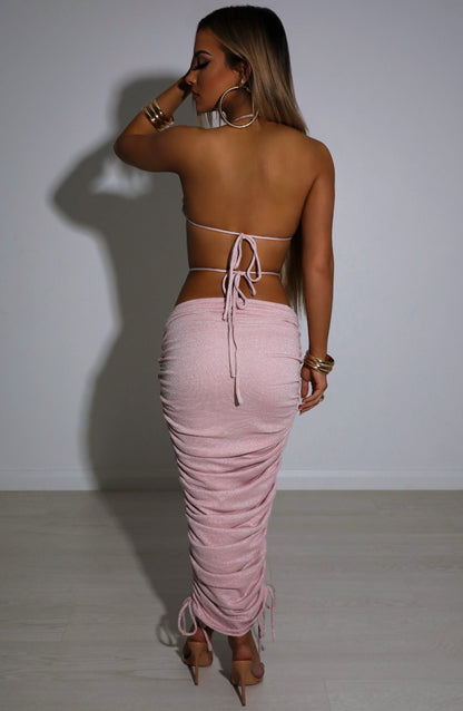 Gonna Maxi Rosa Brillante