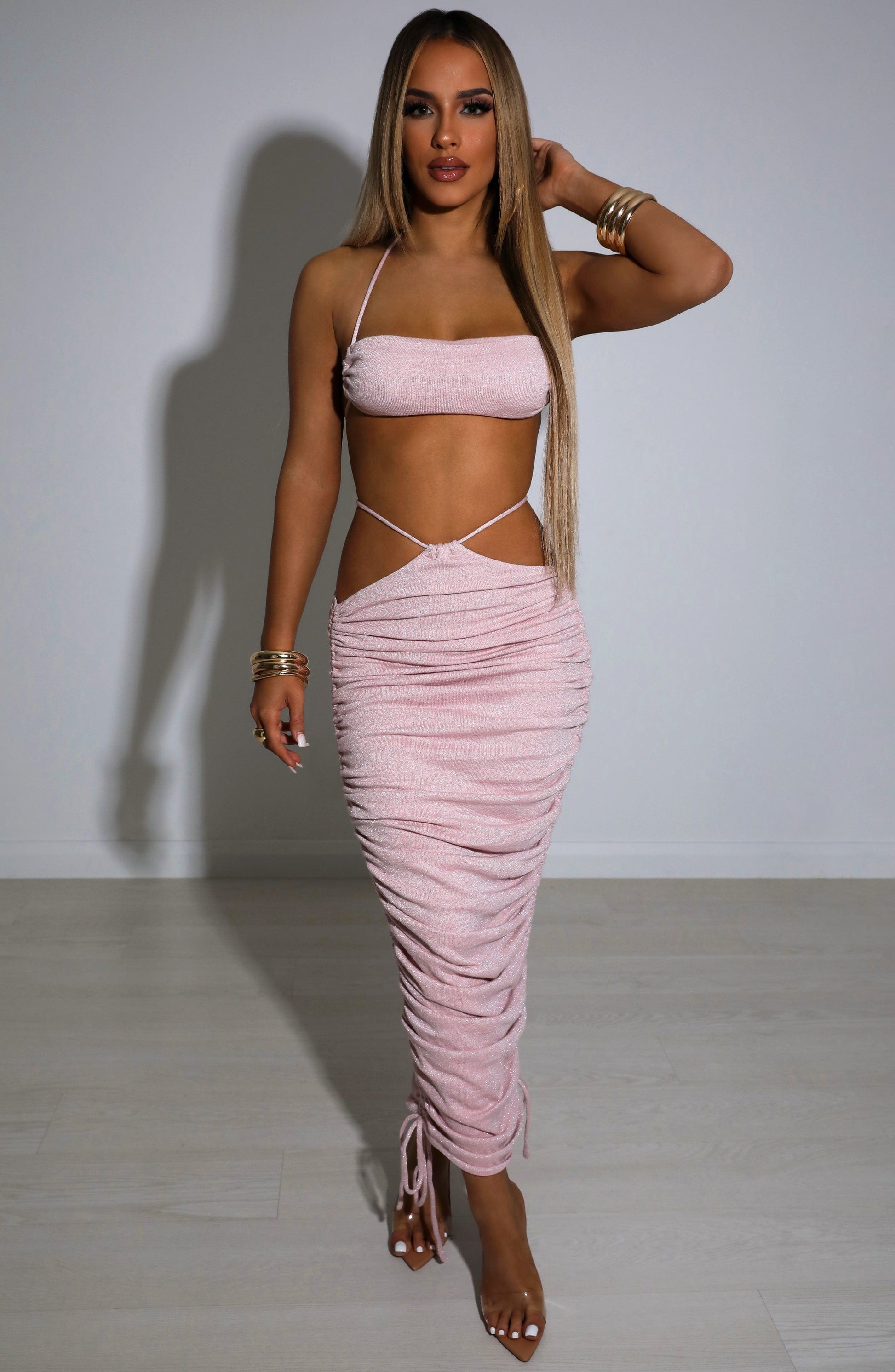 Gonna Maxi Rosa Brillante