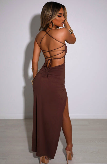Abito Maxi Victoria Cacao