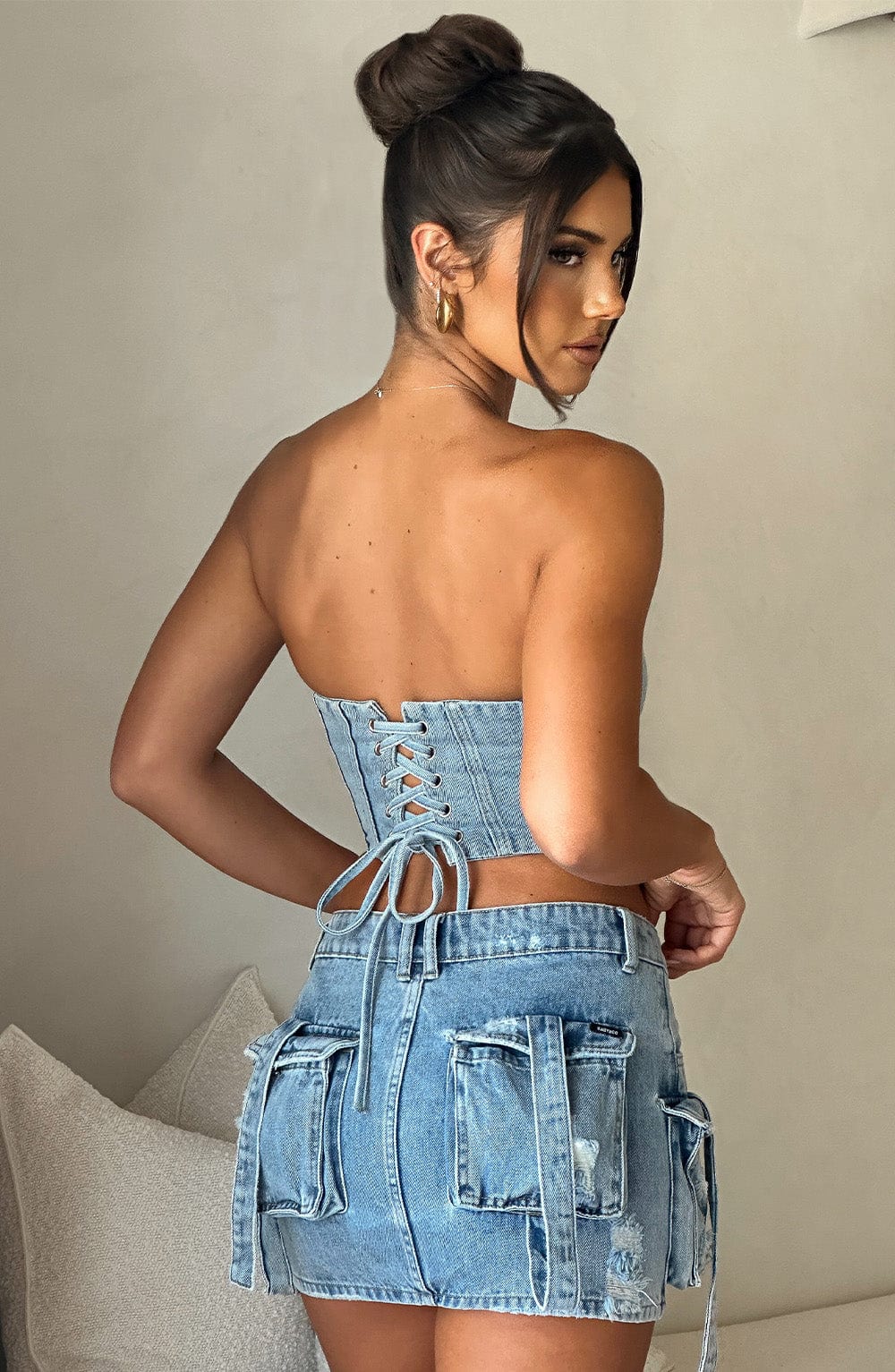 Corset Top Blu